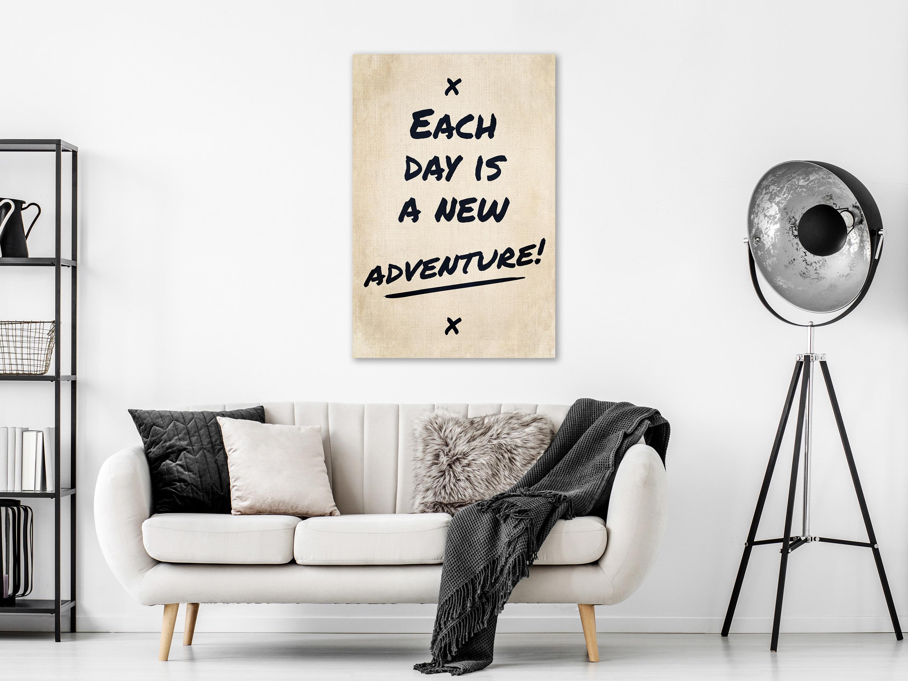 Billede - Each Day is a New Adventure! (1 Part) Vertical - 40 x 60 cm - Premium Print