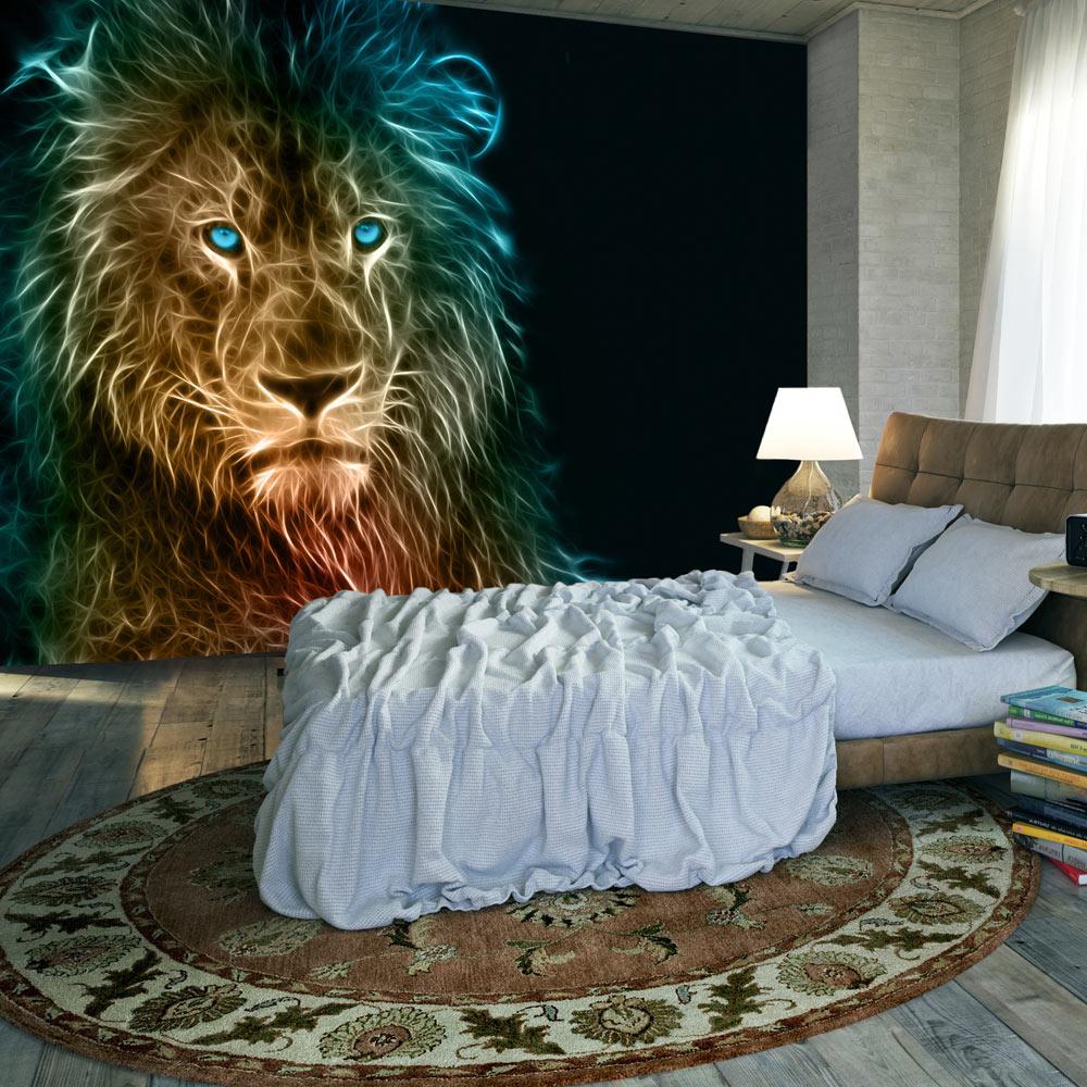 Fototapet - Abstract lion - 200 x 140 cm - Premium