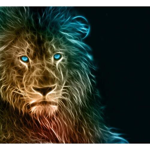 Fototapet - Abstract lion