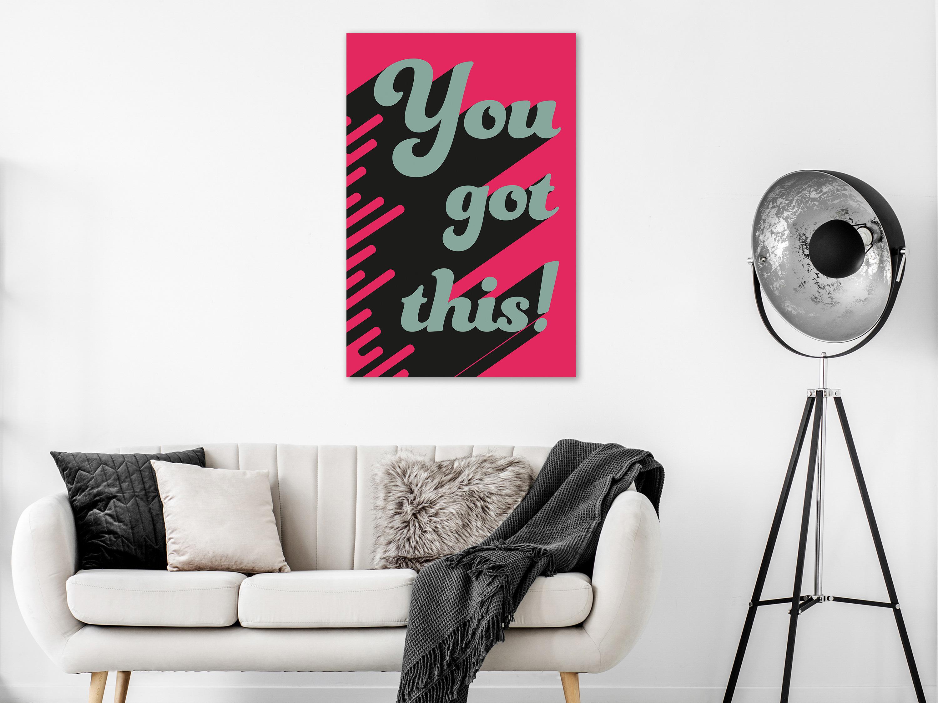 Billede - You Got This! (1 Part) Vertical - 20 x 30 cm - På italiensk lærred