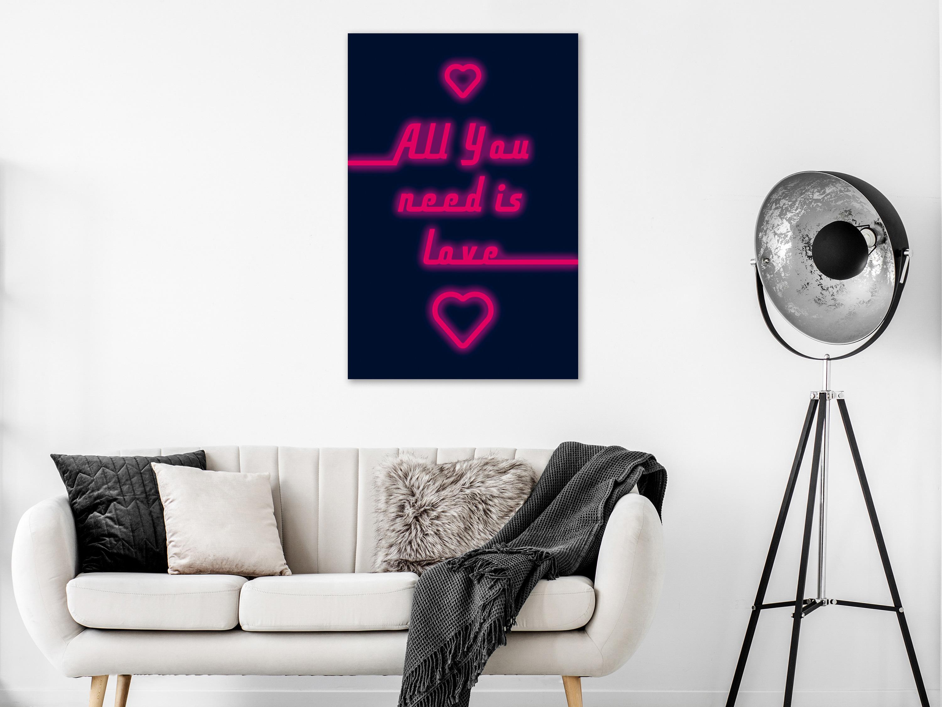 Billede - All You Need Is Love (1 Part) Vertical - 20 x 30 cm - Standard