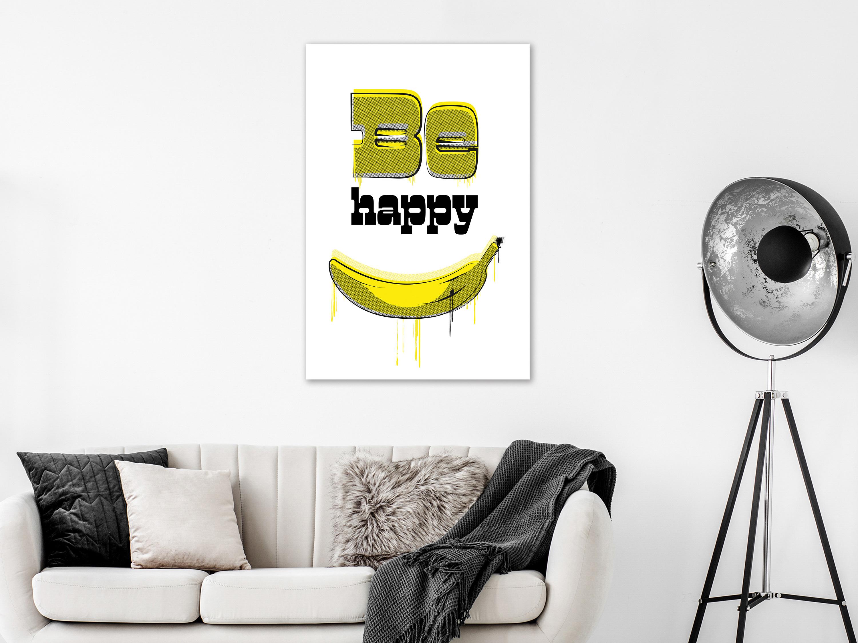 Billede - Happy Banana  (1 Part) Vertical - 40 x 60 cm - Premium Print