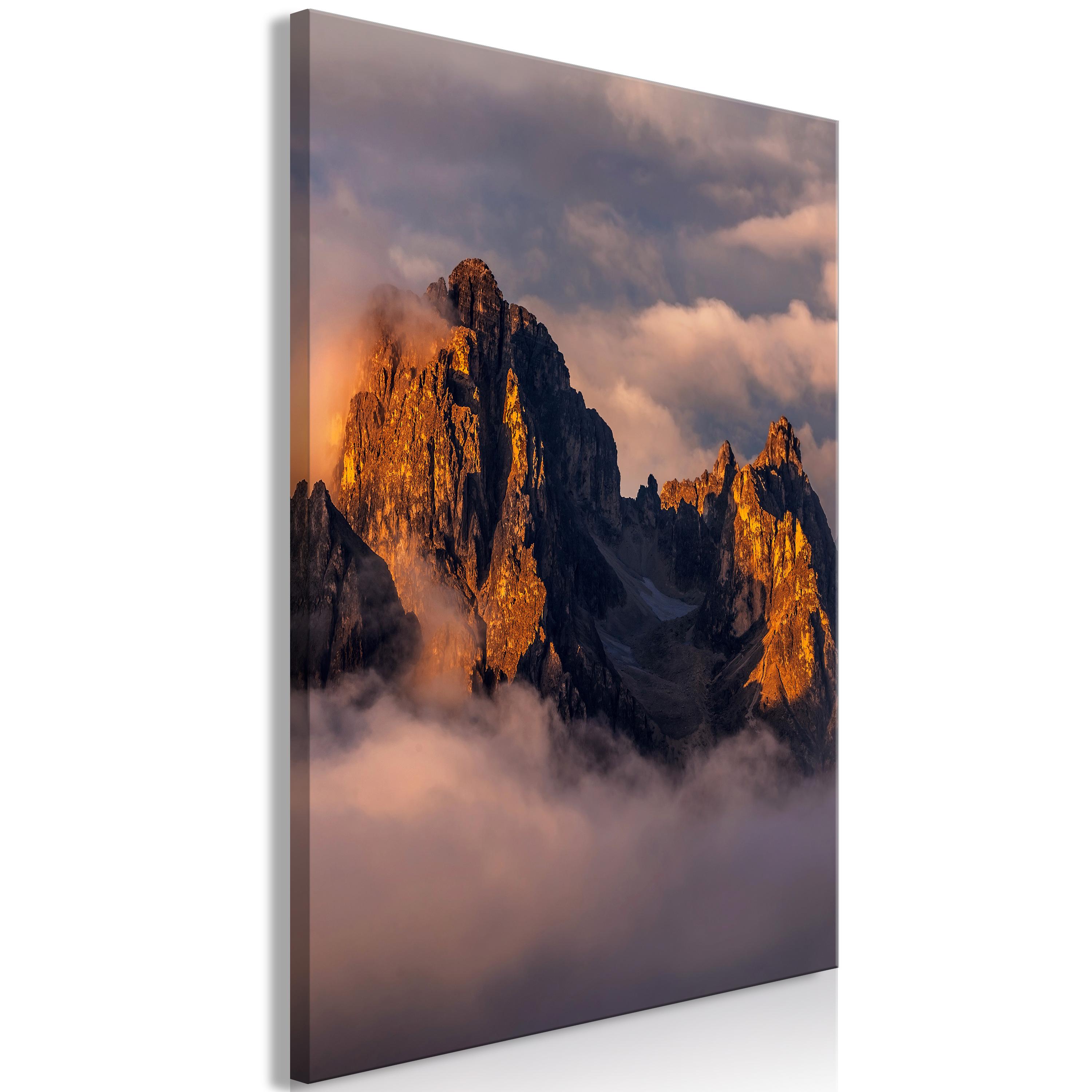Billede - Mountains in the Clouds (1 Part) Vertical - 40 x 60 cm - Premium Print