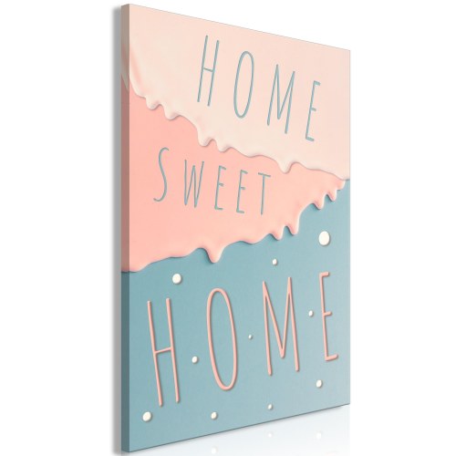 Lærredsbillede med teksten "Home Sweet Home" - lodret
