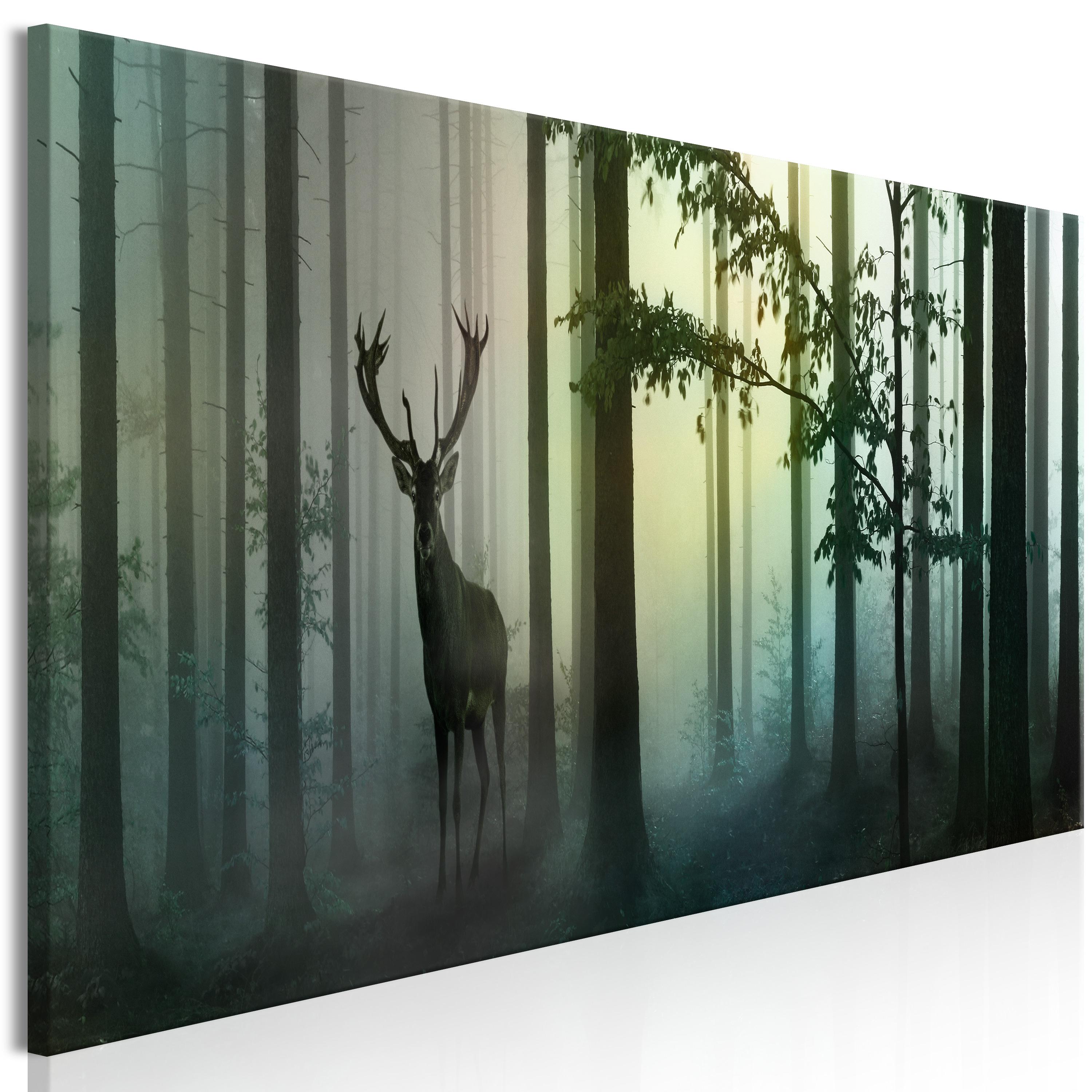 Billede - Morning (1 Part) Narrow Green - 120 x 40 cm - Premium Print