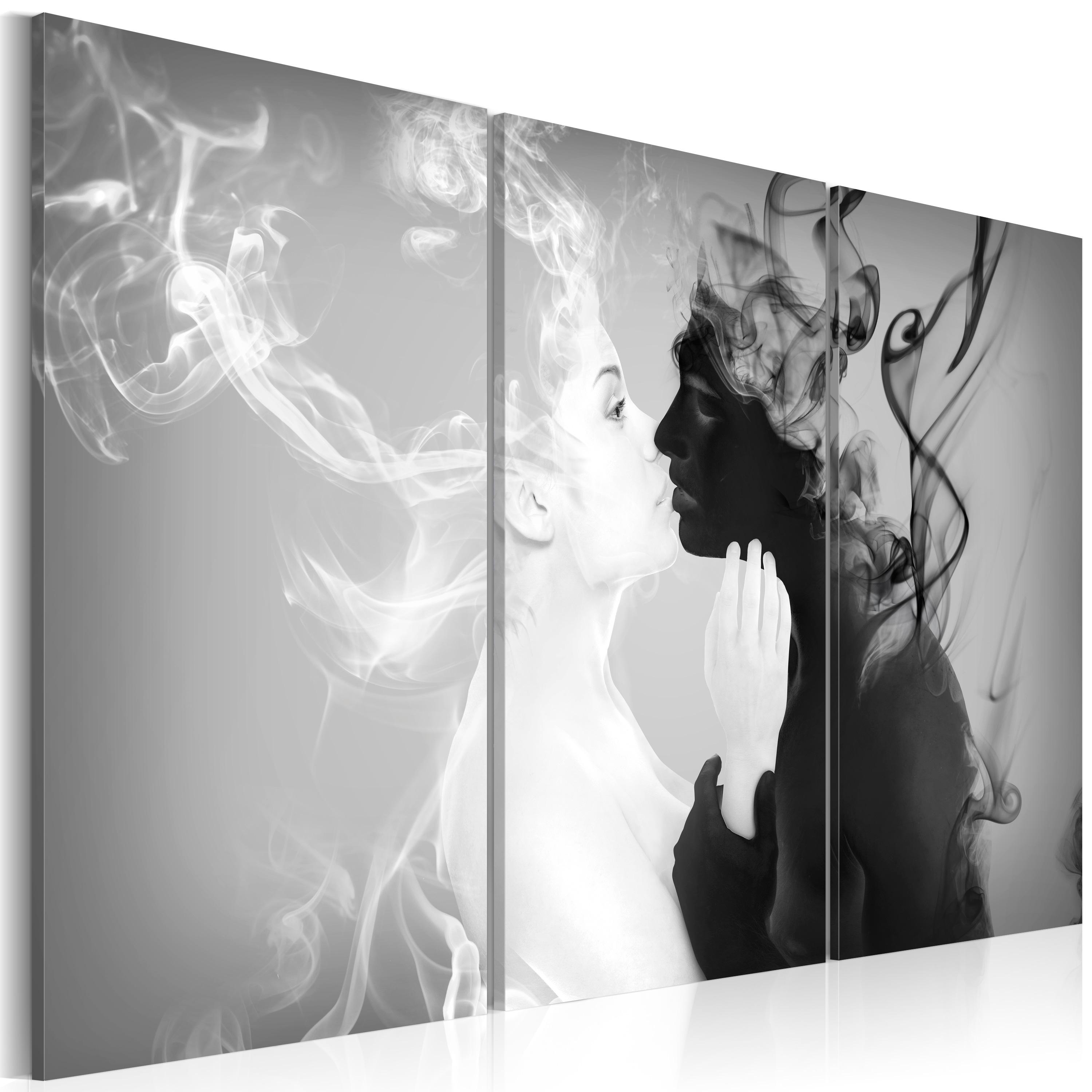 Billede - Smoky kiss - 120 x 80 cm - På italiensk lærred