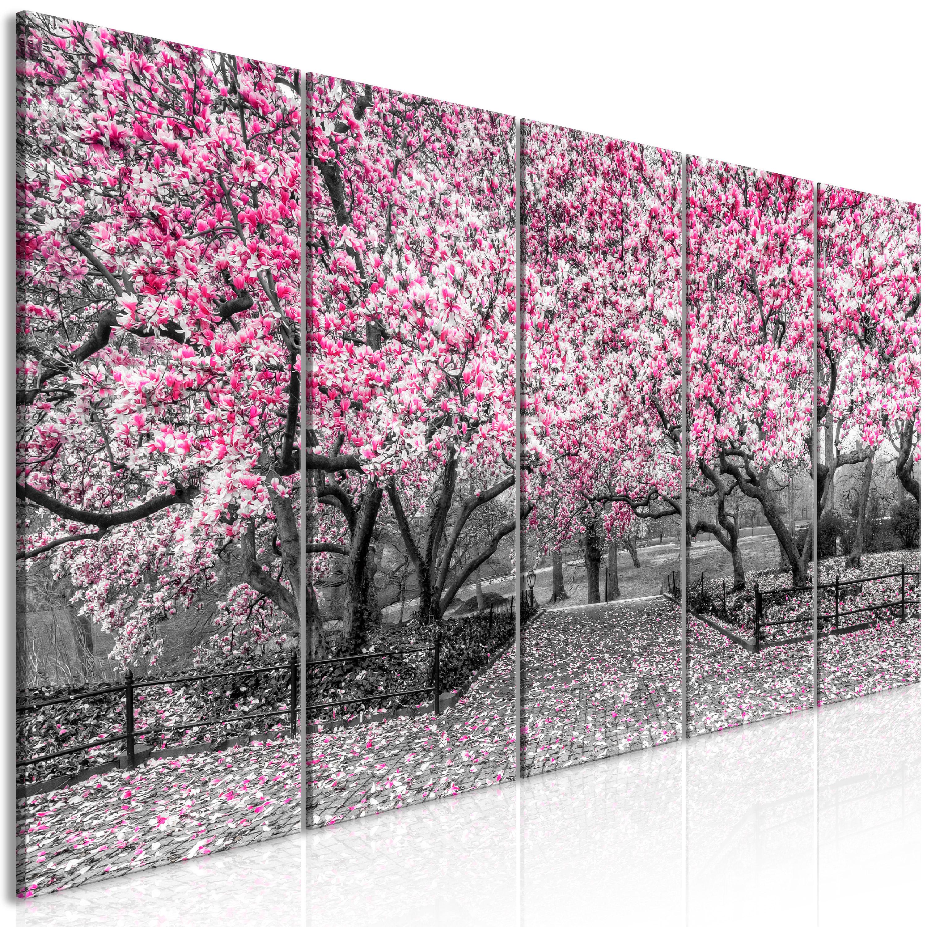 Billede - Magnolia Park (5 dele) Narrow Pink - 225 x 90 cm - Premium Print