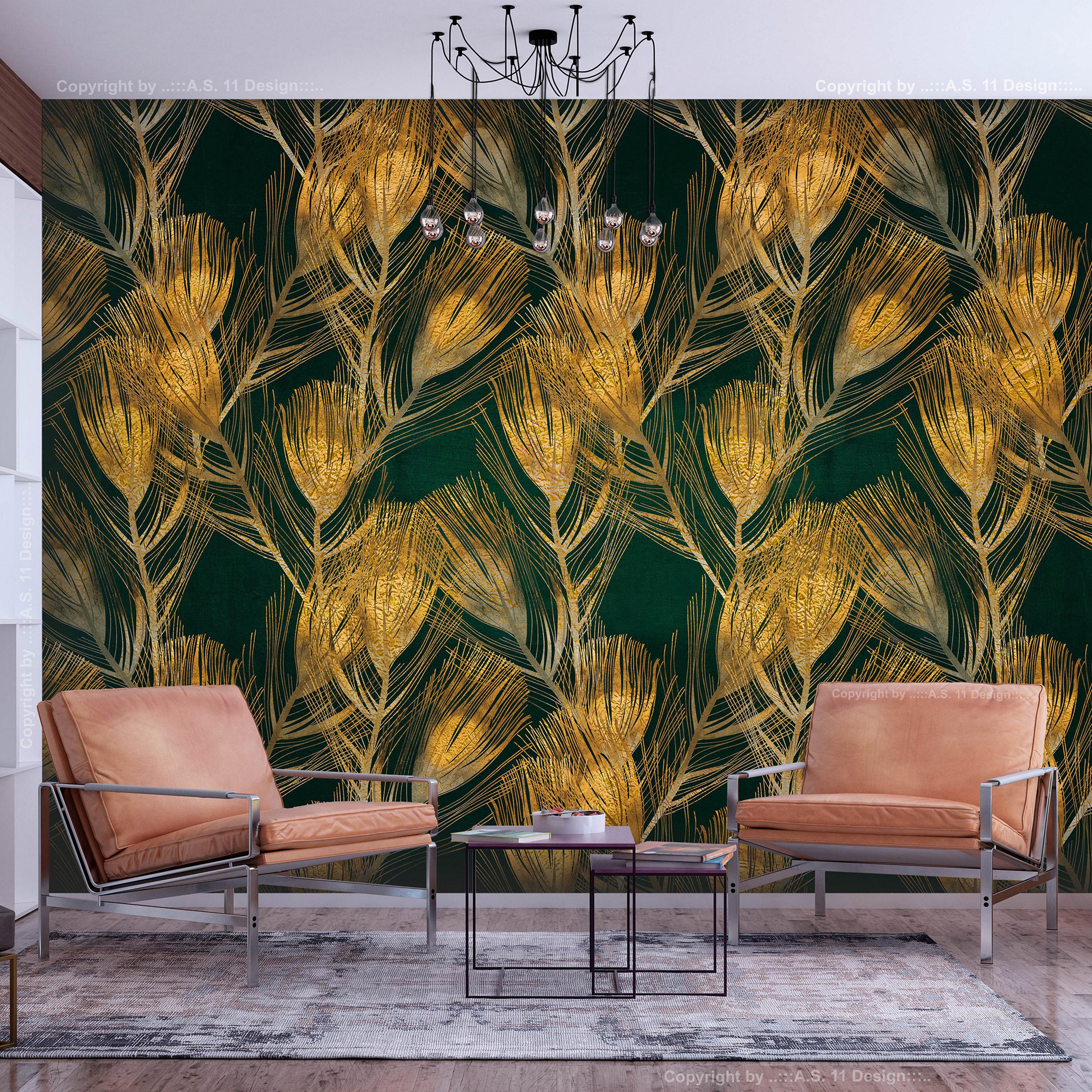 Fototapet - Peacock Feathers - Third Variant - 150 x 105 cm - Standard