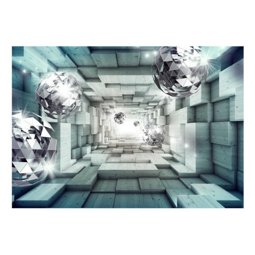 Fototapet - Journey Through the Blue Tunnel