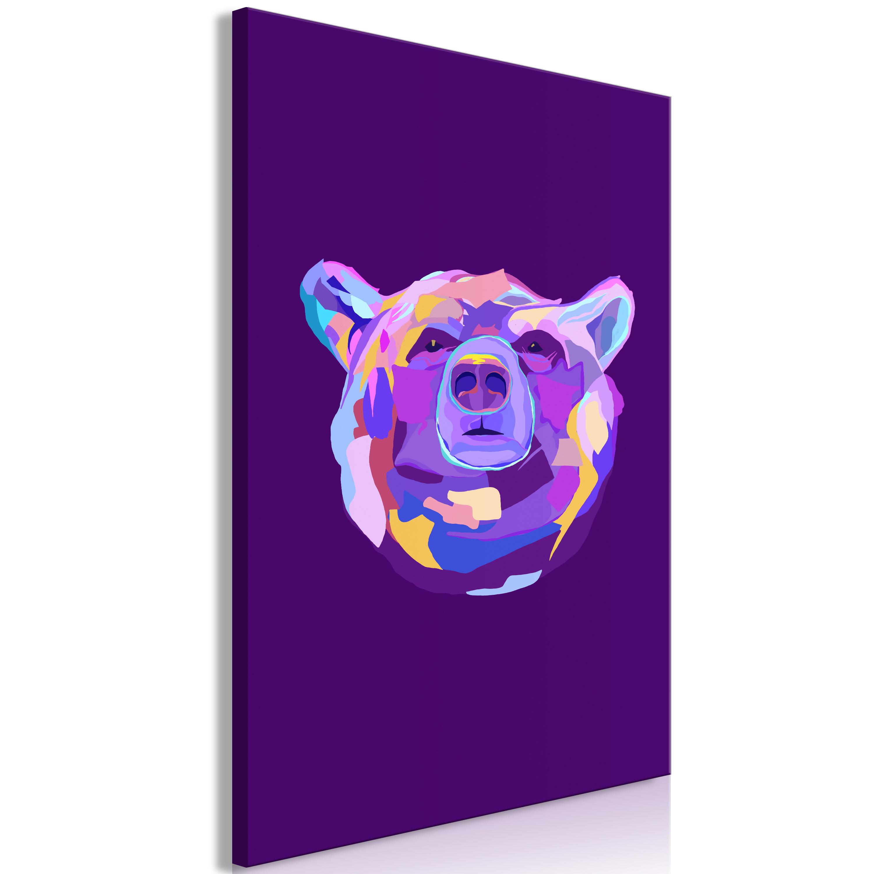 Billede - Colourful Bear (1 Part) Vertical - 20 x 30 cm - Standard
