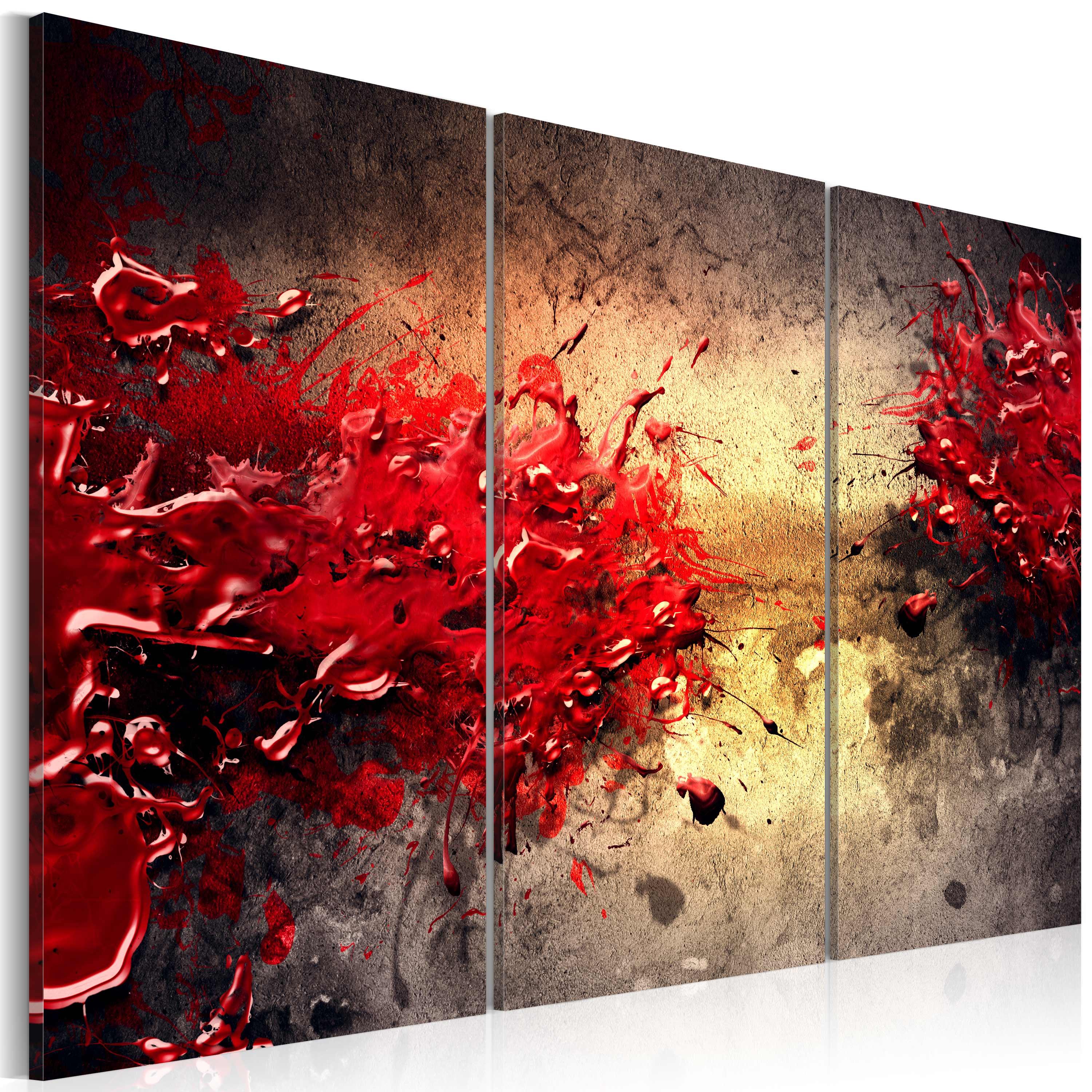 Billede - Red splash - 120 x 80 cm - Standard