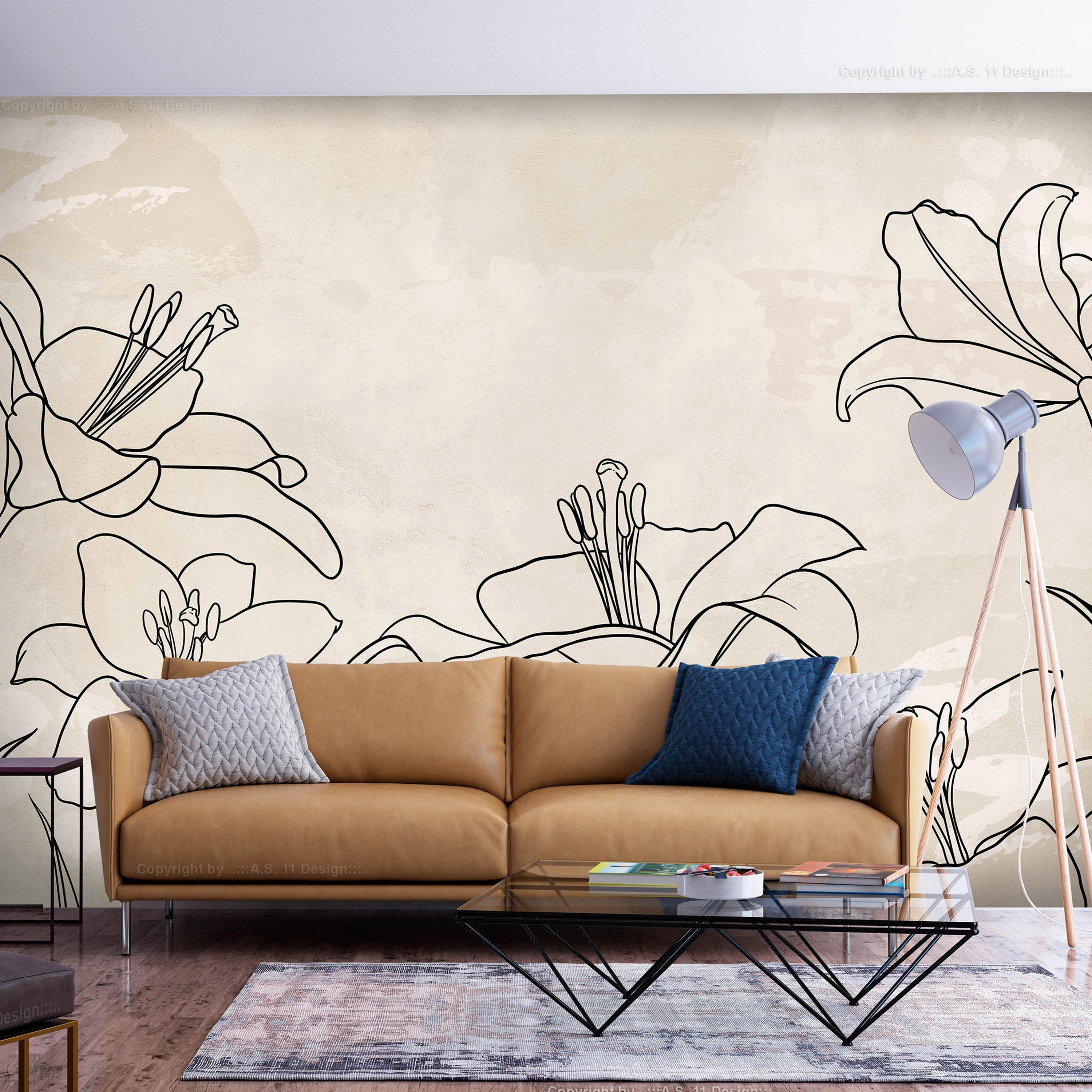 Fototapet - Sketch of Nature - 196 x 140 cm - Selvklæbende