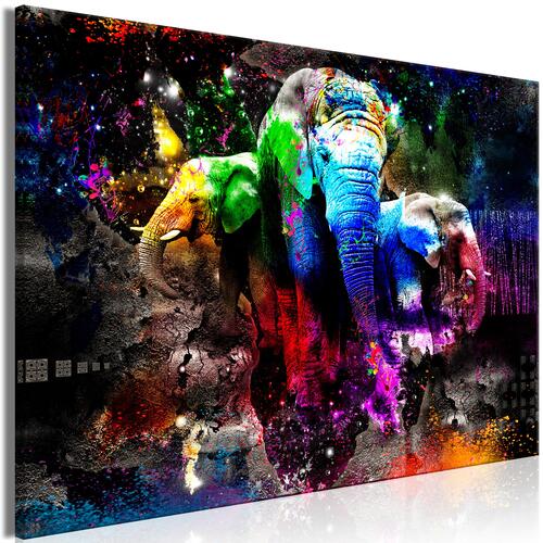 Billede - Colorful Elephants (1 Part) Wide