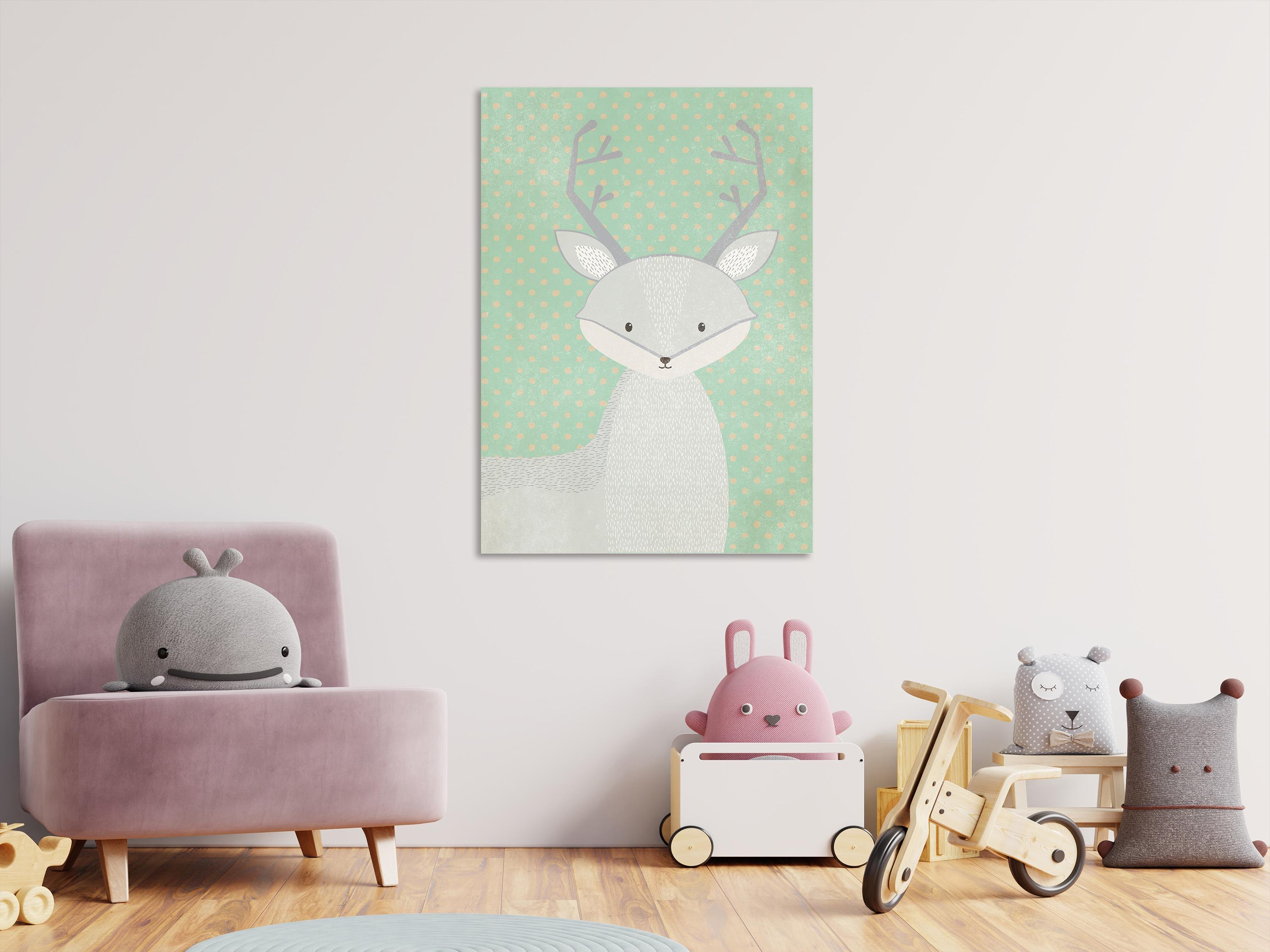 Billede - Young Deer (1 Part) Vertical - 80 x 120 cm - Premium Print