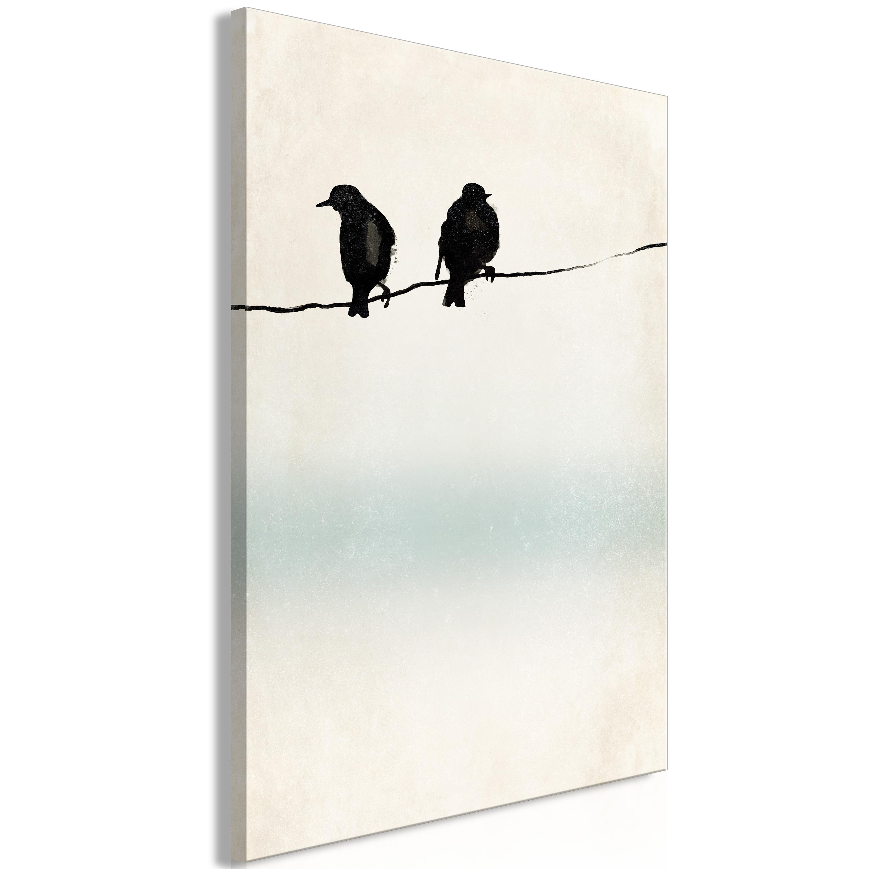 Billede - Frozen Sparrows (1 Part) Vertical - 80 x 120 cm - Premium Print
