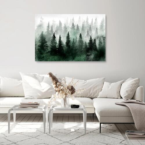 Billede - Scandinavian Foggy Forest (1 Part) Wide