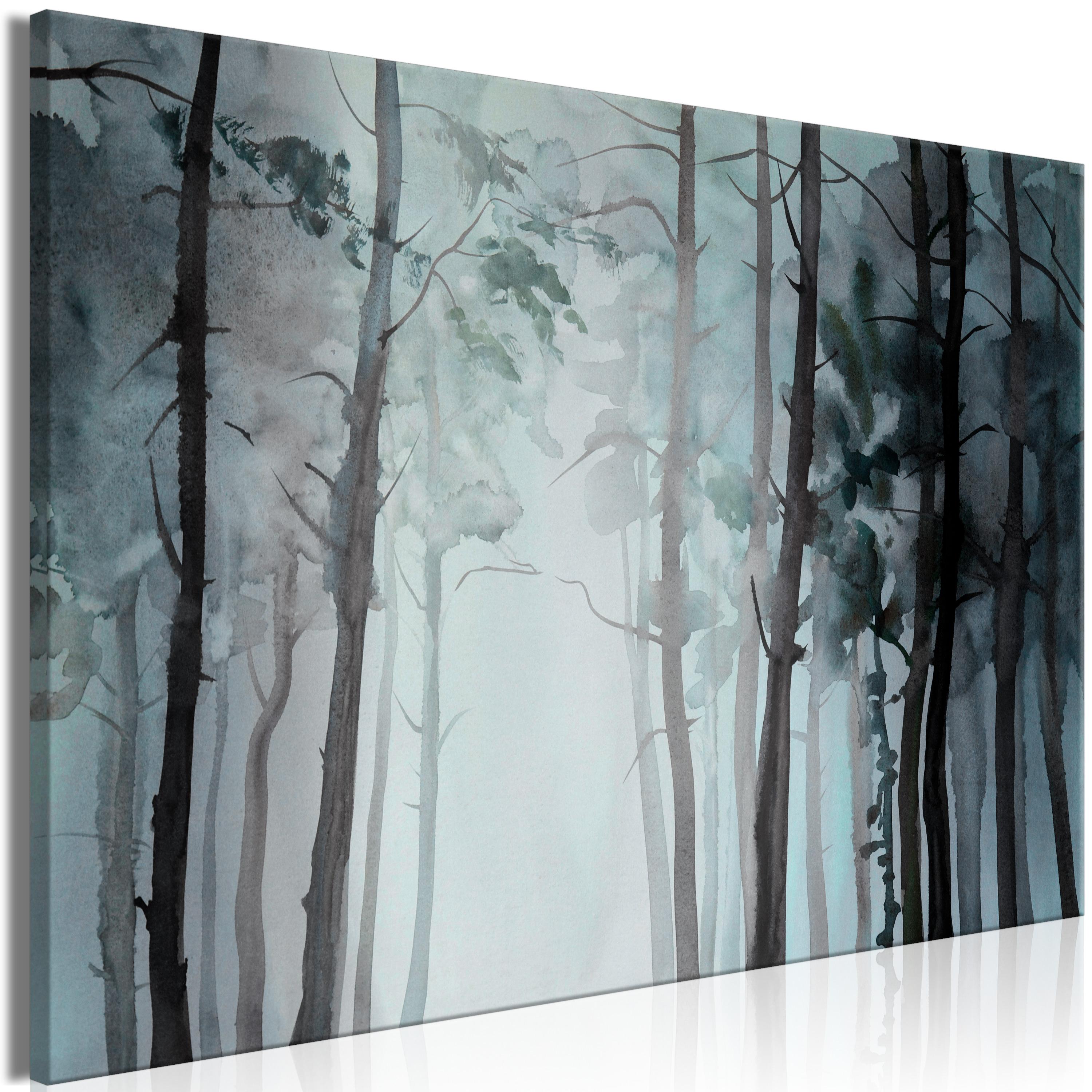 Billede - Hazy Forest (1 Part) Wide - 120 x 80 cm - På italiensk lærred