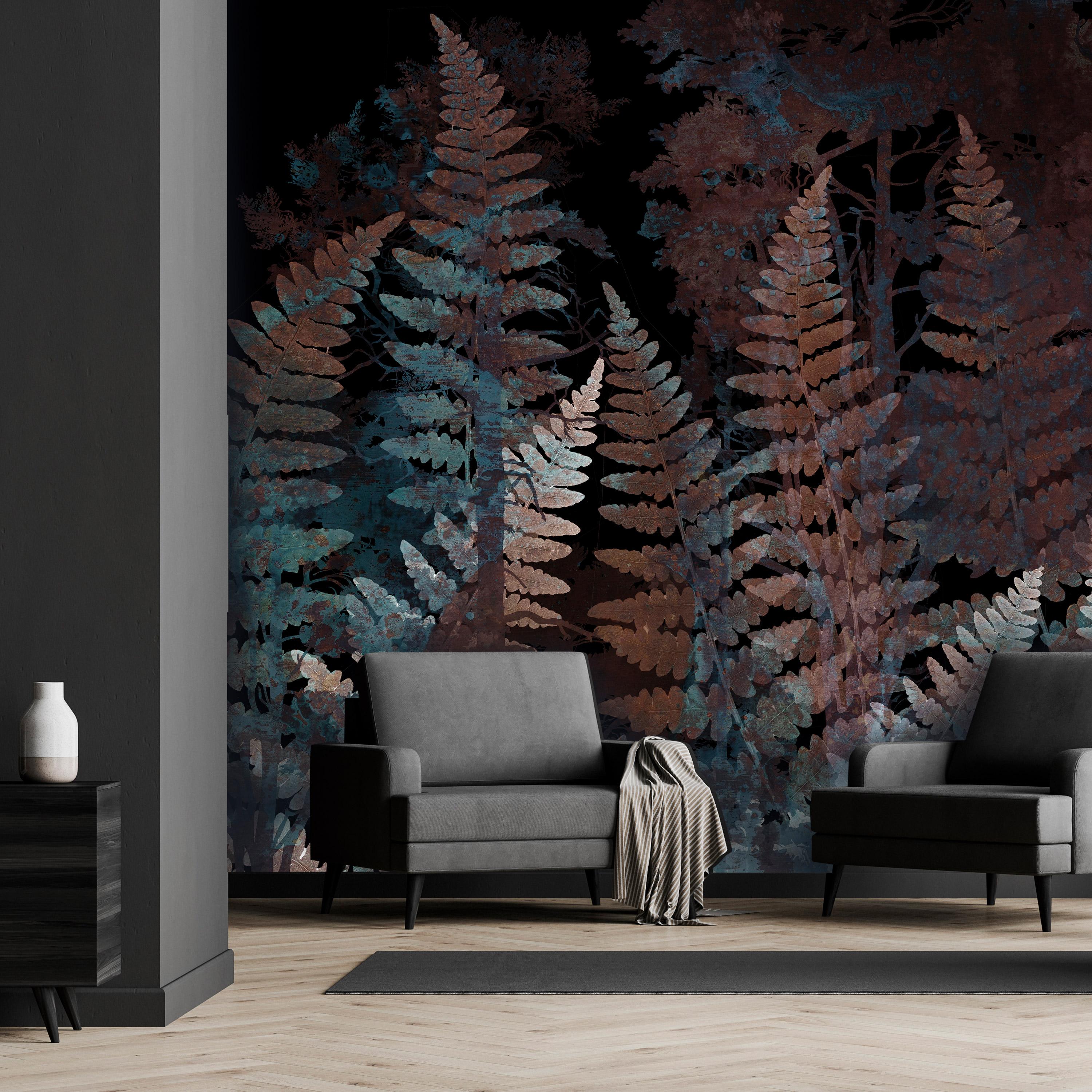 Fototapet - Ferns in the Woods - Third Variant - 196 x 140 cm - Selvklæbende