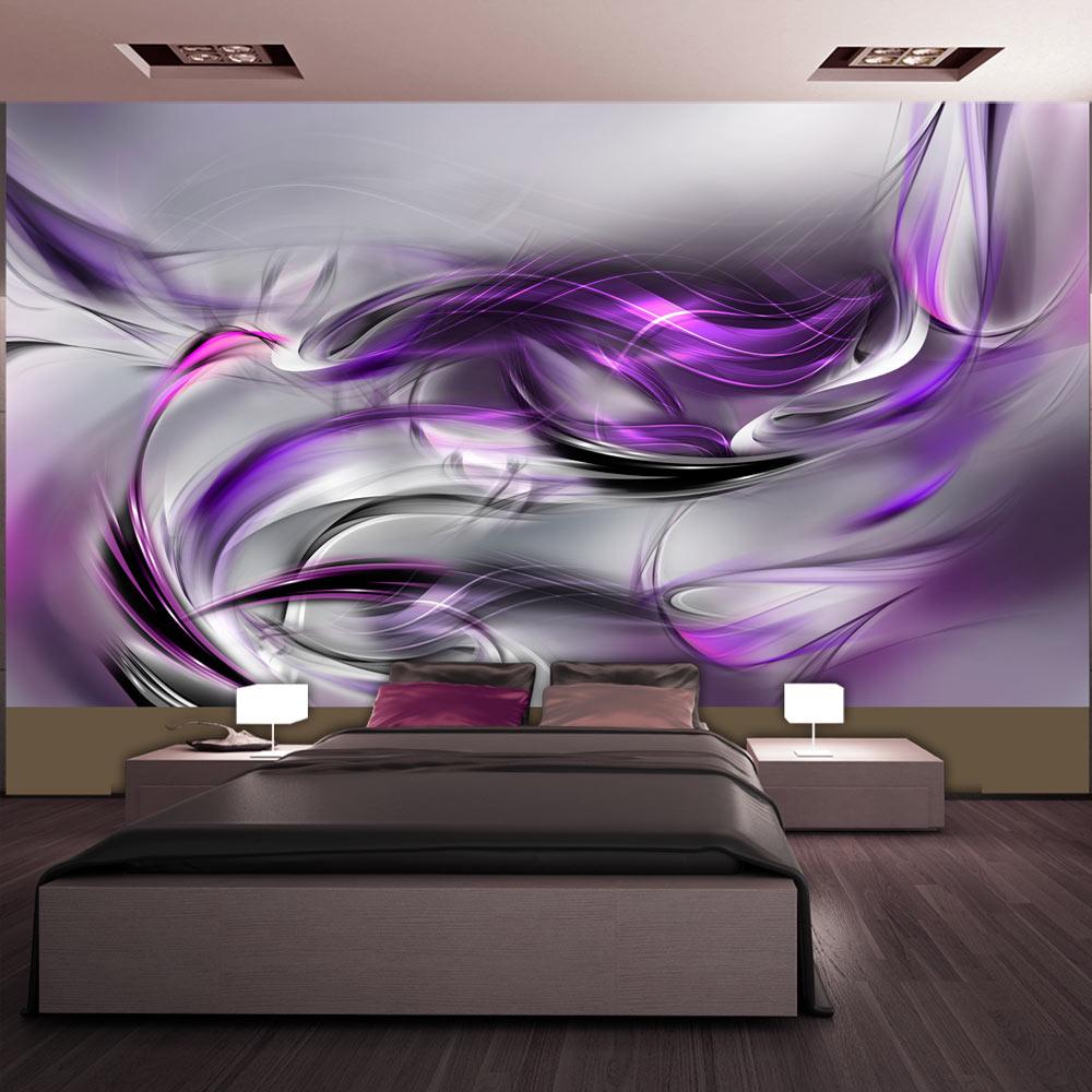 Fototapet - Purple Swirls II - 500 x 280 cm - Premium billede