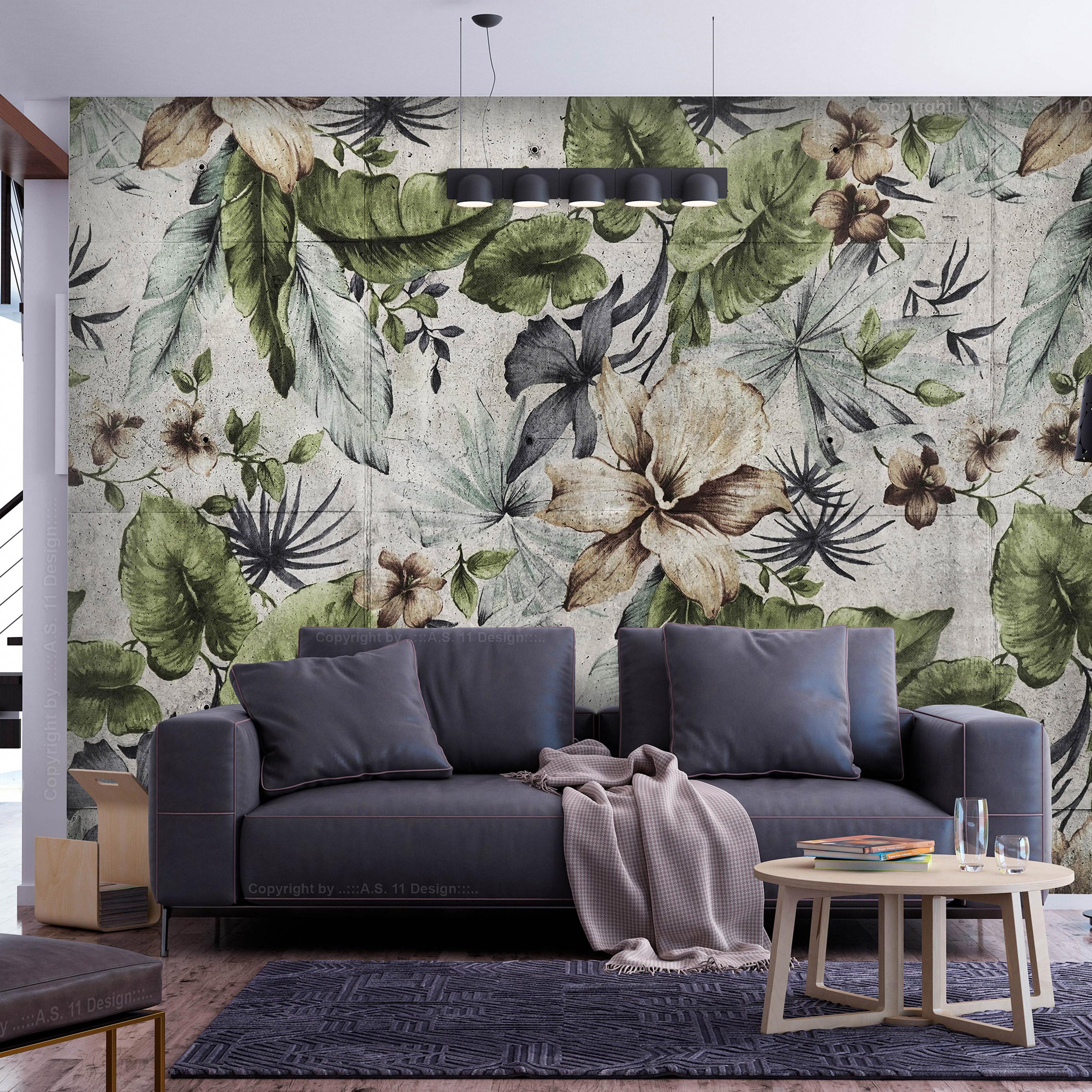 Fototapet - Vegetation of the City - First Variant - 245 x 175 cm - Selvklæbende