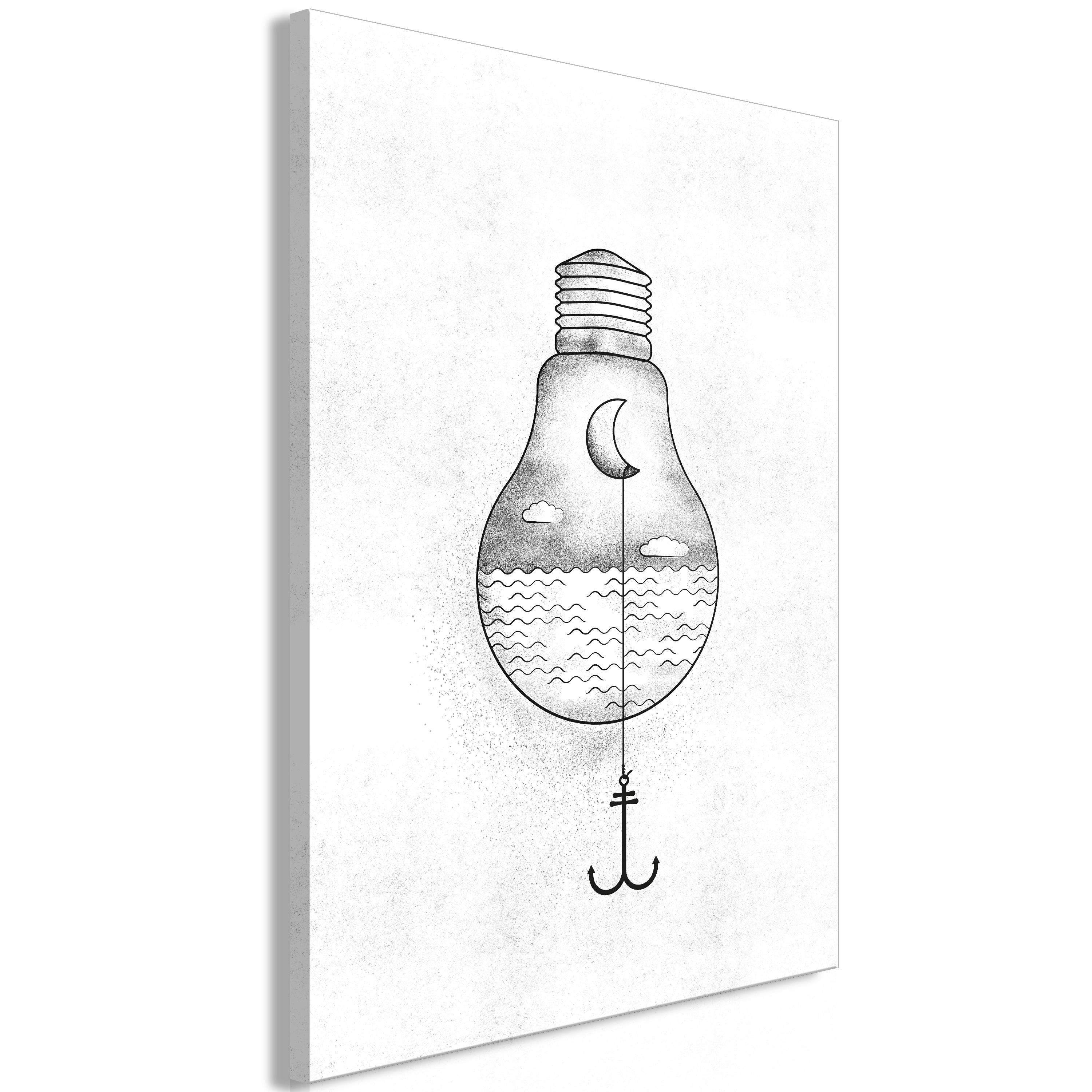 Billede - Anchored Moon (1 Part) Vertical - 40 x 60 cm - Premium Print