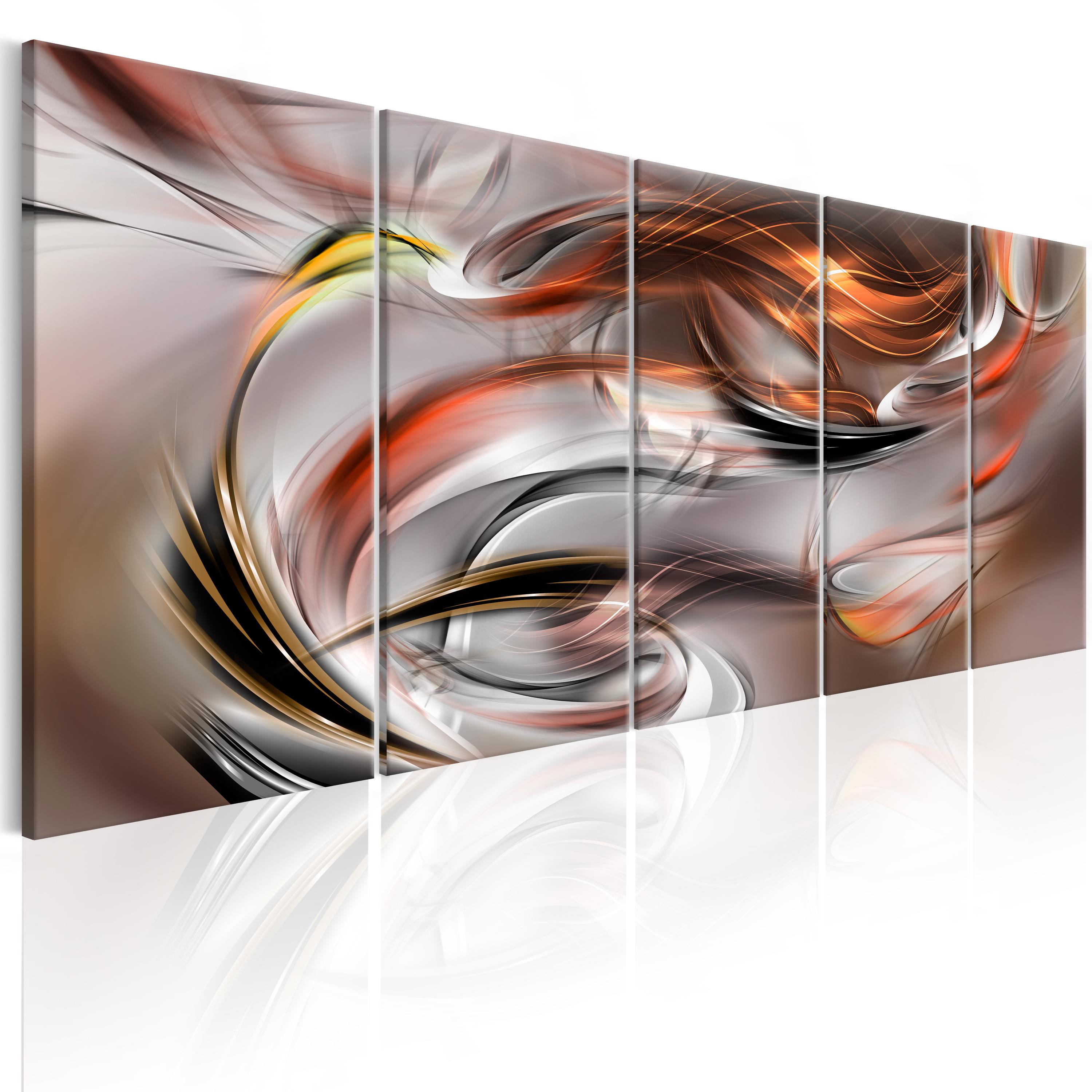 Billede - Orange Chaos - 200 x 80 cm - Premium Print