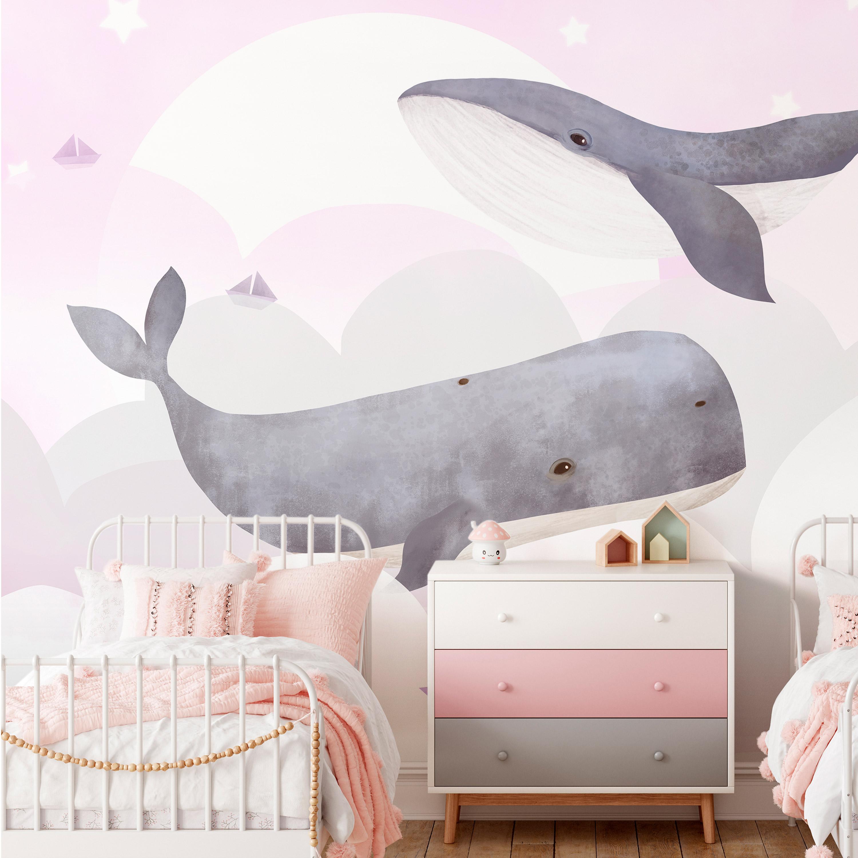 Fototapet - Dream Of Whales - Second Variant - 392 x 280 cm - Selvklæbende