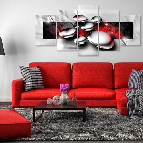 Billede - Shiny Stones (5 dele) Wide Red