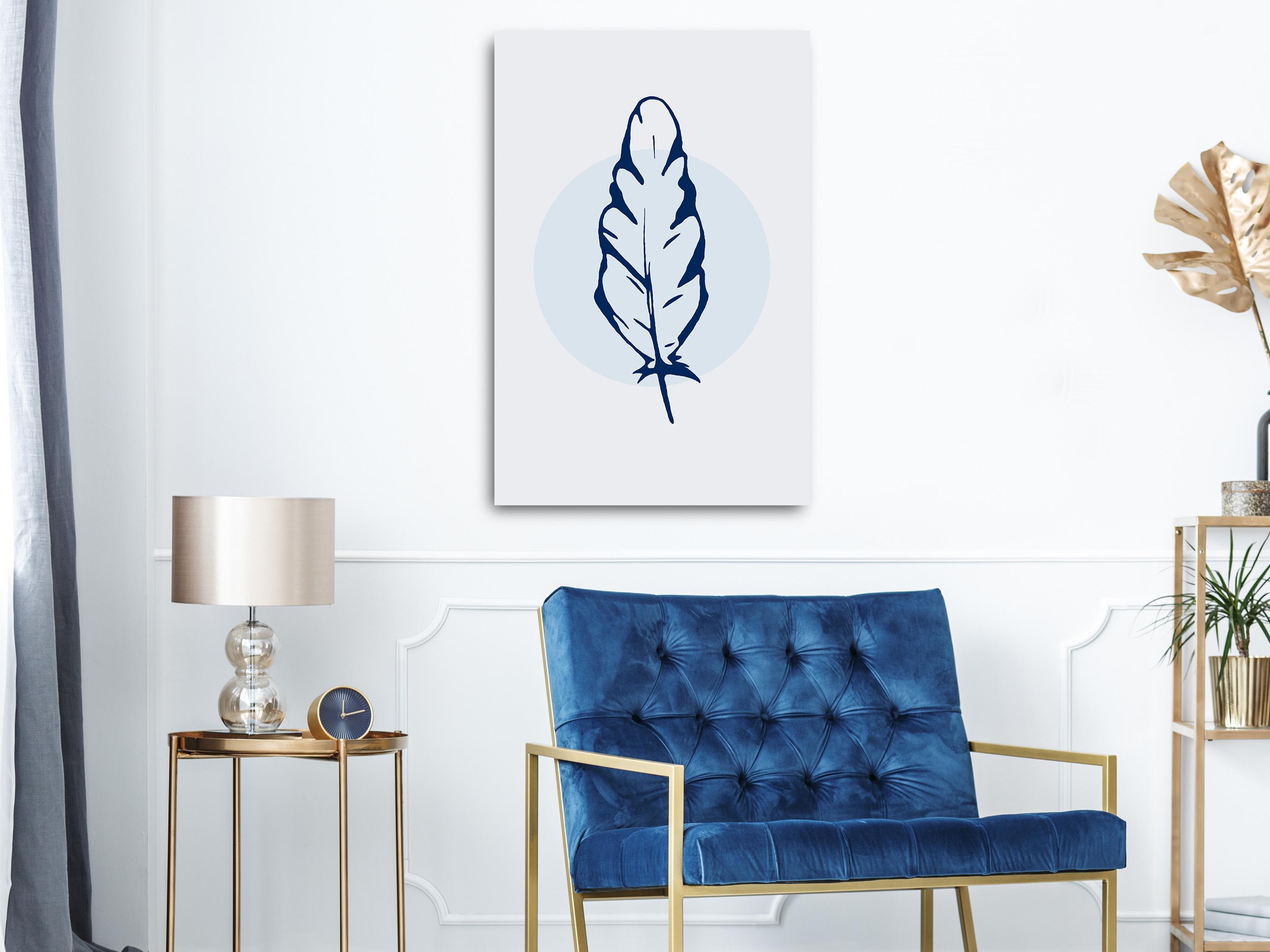 Billede - Blue Feather (1 Part) Vertical