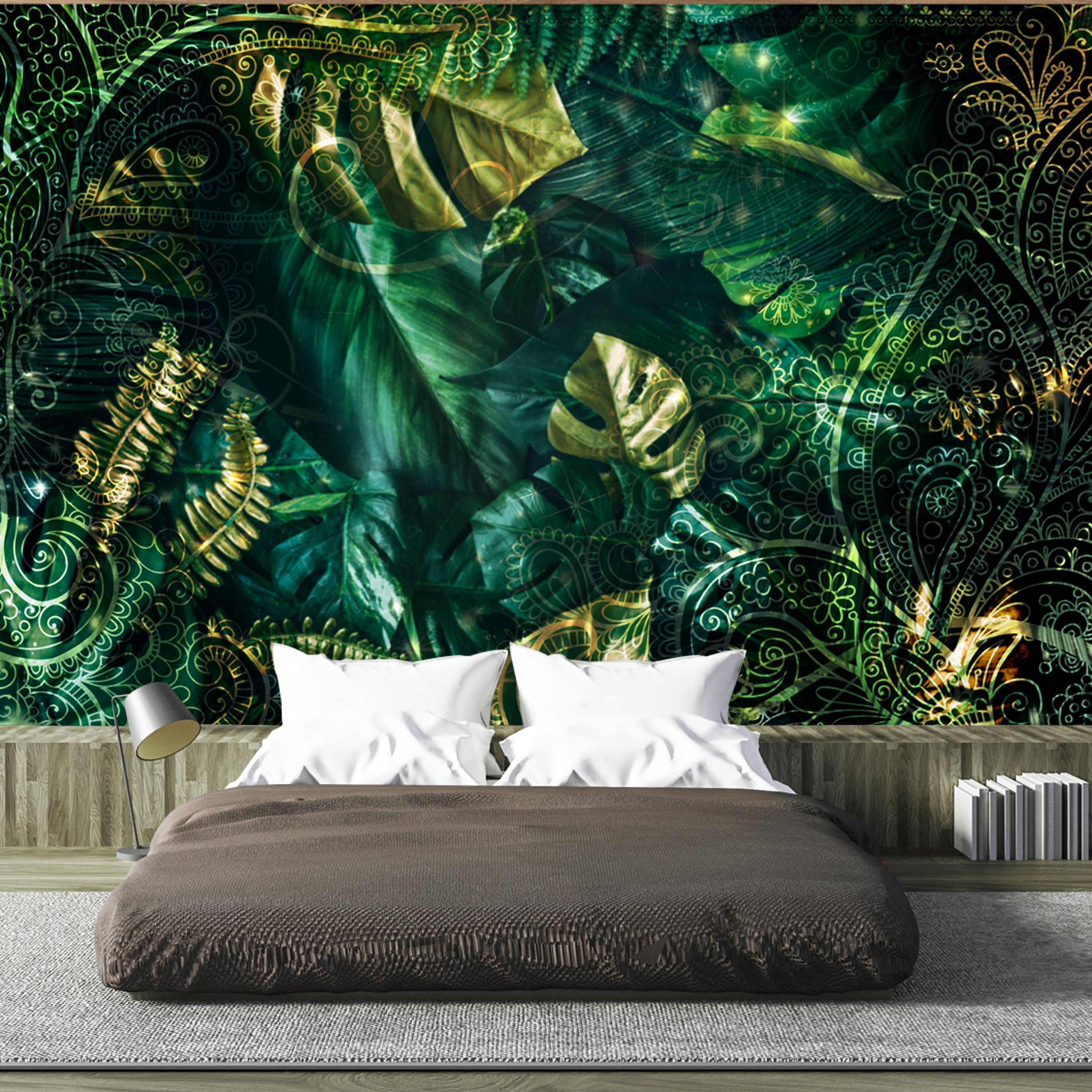Fototapet - Emerald Jungle - 200 x 140 cm - Standard