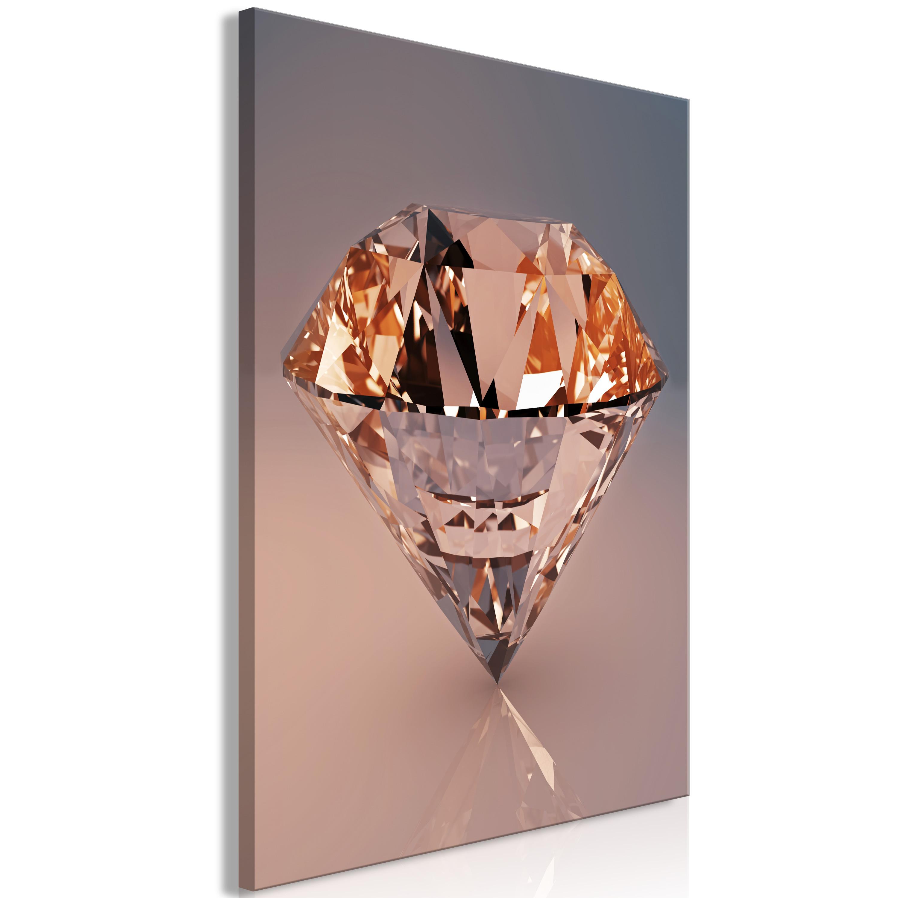 Billede - Costly Diamond (1 Part) Vertical - 20 x 30 cm - På italiensk lærred