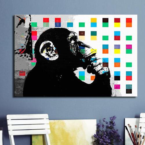 Billede - Banksy The Thinker Monkey