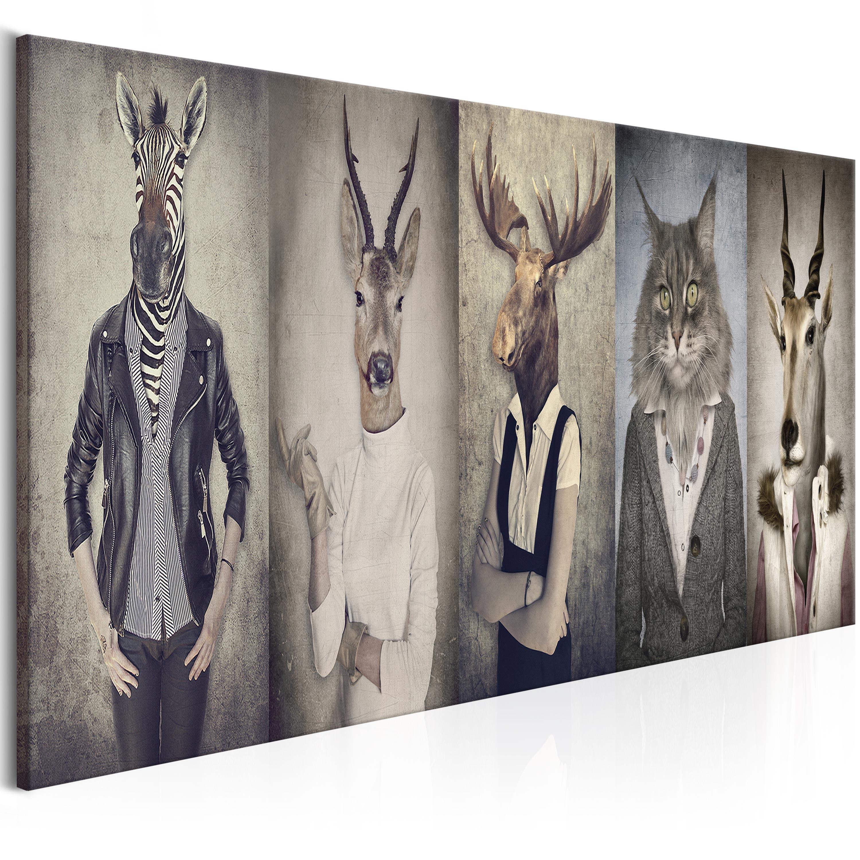 Billede - Animal Masks - 135 x 45 cm - Premium Print