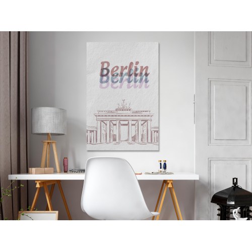 Lærredsbillede Berlin i akvarel - lodret