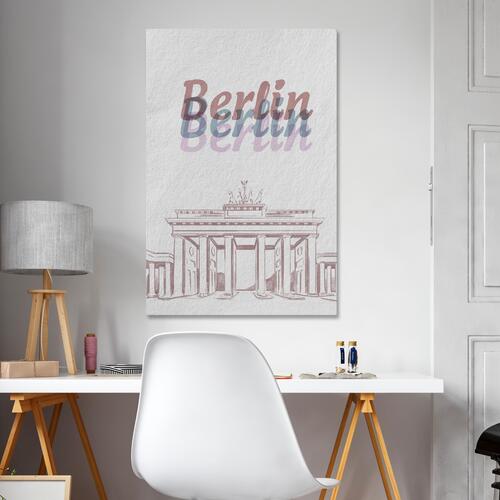 Billede - Berlin in Watercolours (1 Part) Vertical