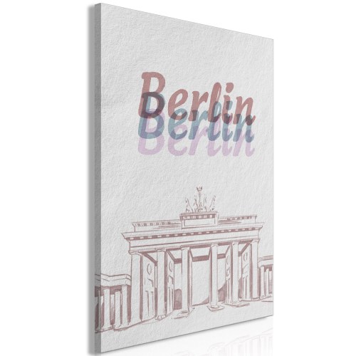 Lærredsbillede Berlin i akvarel - lodret