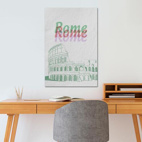 Billede - Rome in Watercolours (1 Part) Vertical