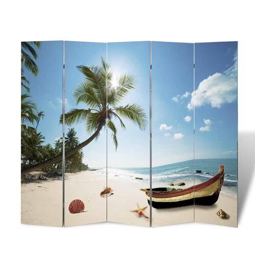 Foldbar rumdeler 200 x 170 strandmotiv