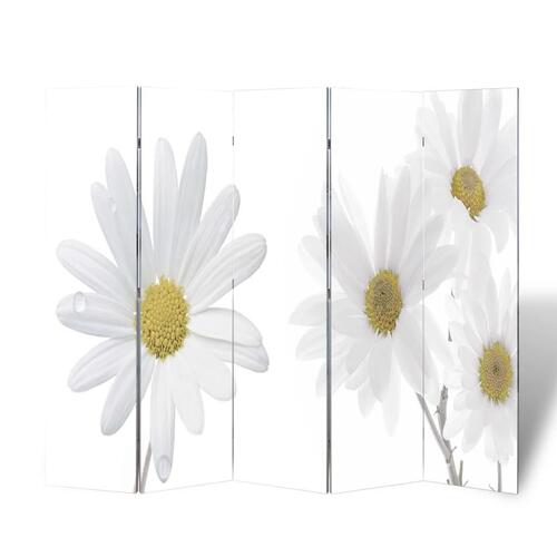 Foldbar rumdeler 200 x 170 blomstermotiv