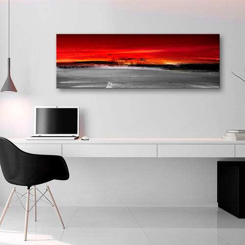 Billede - Crimson Landscape (1 Part) Narrow
