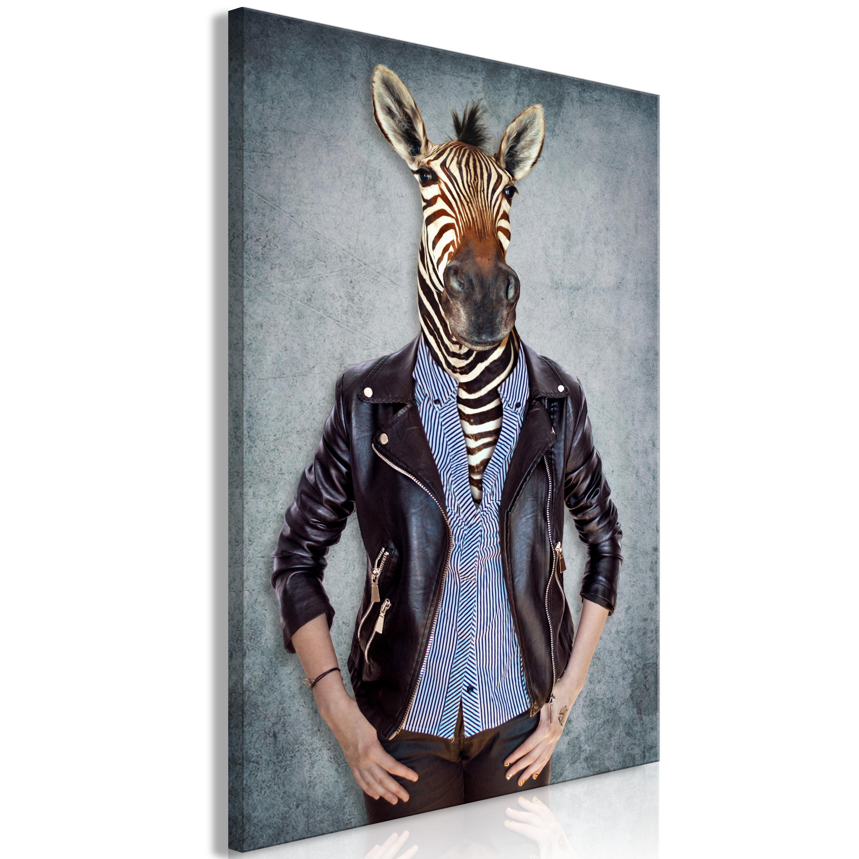Billede - Zebra Ewa (1 Part) Vertical - 60 x 90 cm - Premium Print