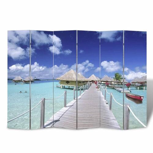 Foldbar rumdeler 217 x 170 strandmotiv