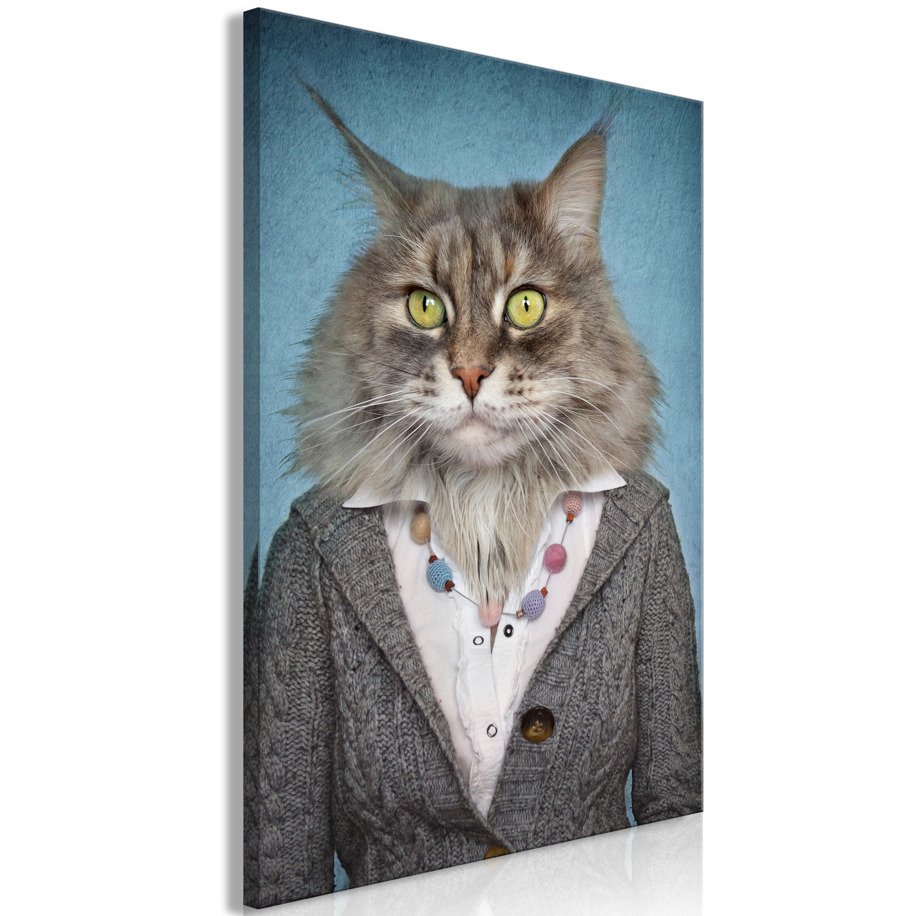 Billede - Mrs. Cat (1 Part) Vertical - 40 x 60 cm - Premium Print
