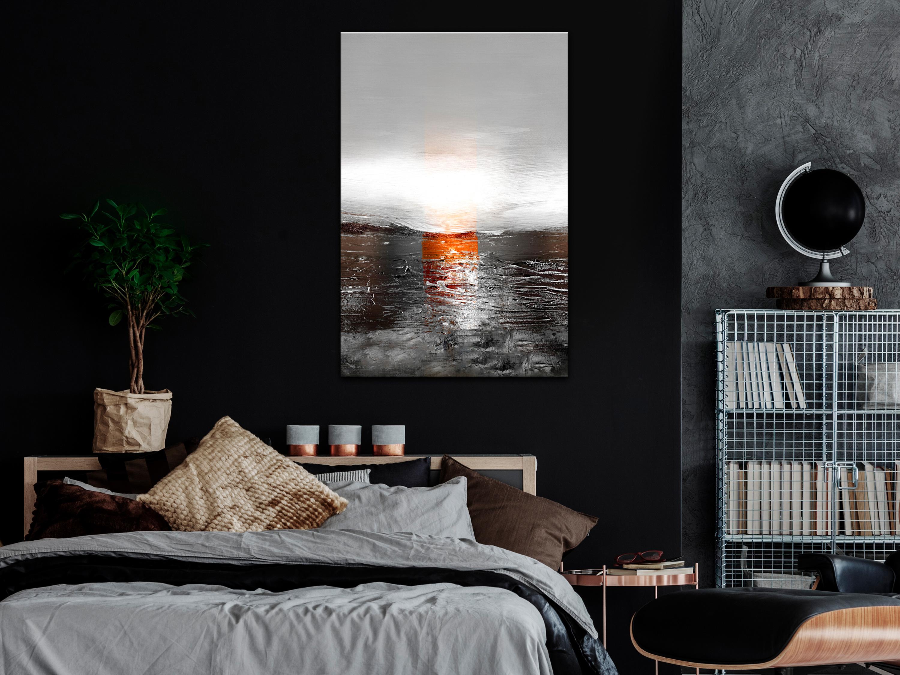 Billede - Abstract Sunset (1 Part) Vertical - 20 x 30 cm - På italiensk lærred