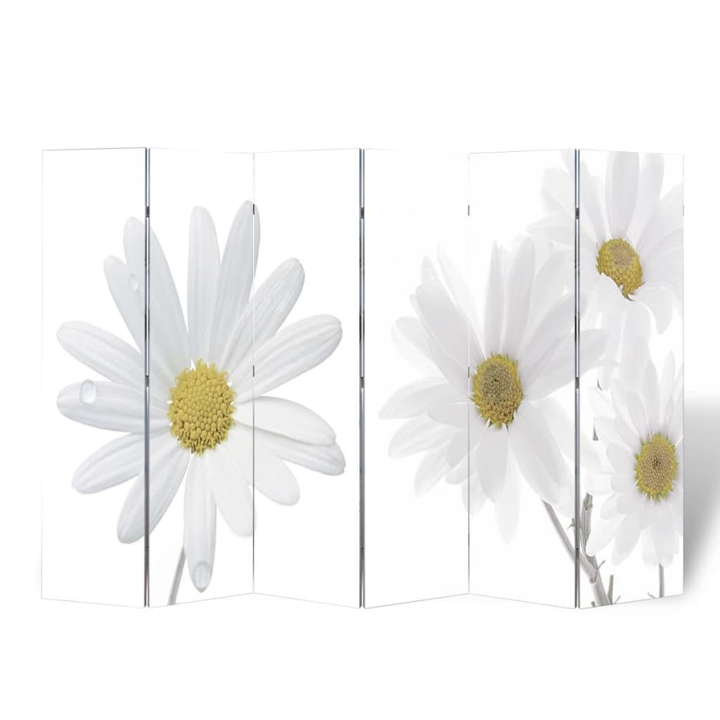 Foldbar rumdeler 217 x 170 blomstermotiv