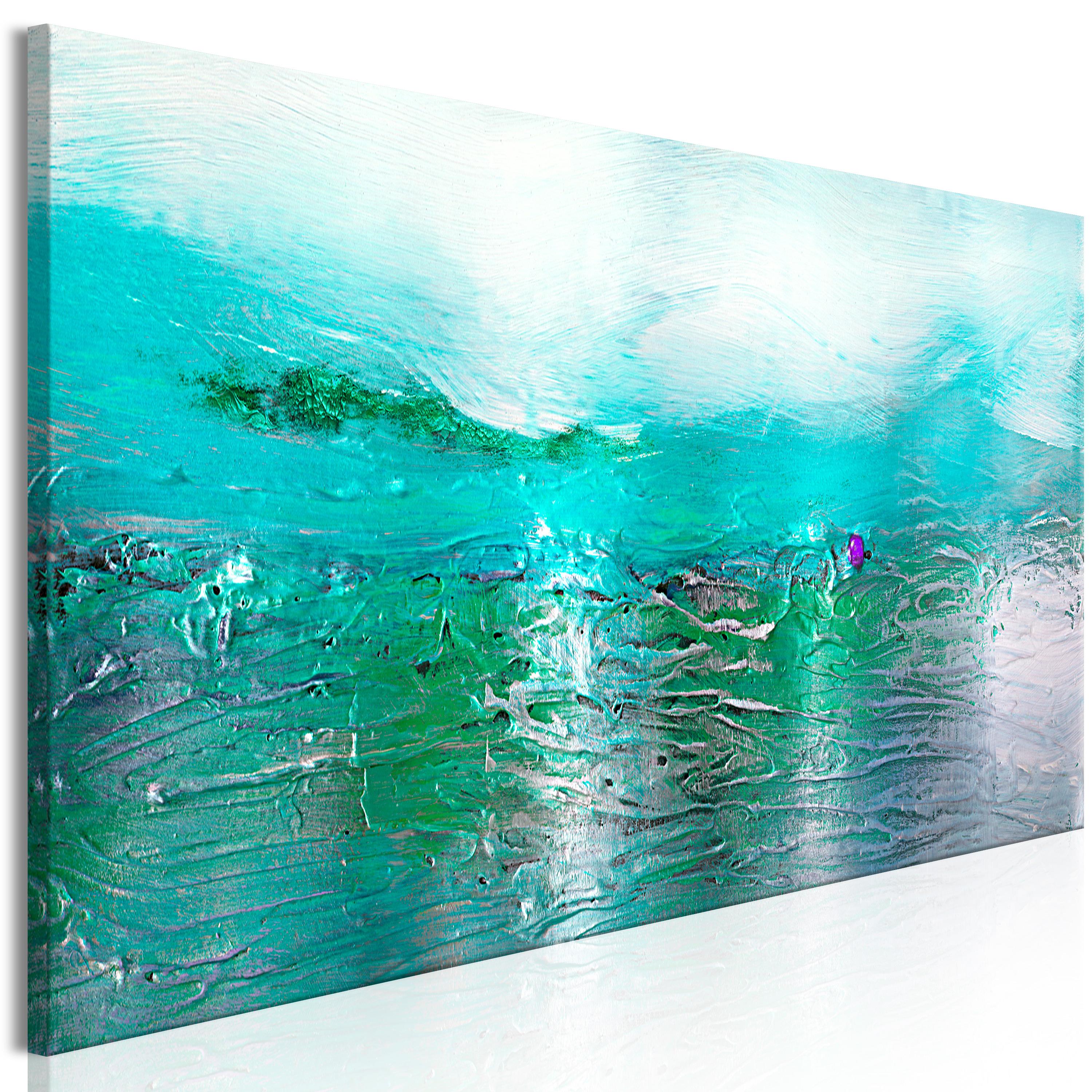Billede - Turquoise Landscape (1 Part) Narrow - 135 x 45 cm - Premium Print