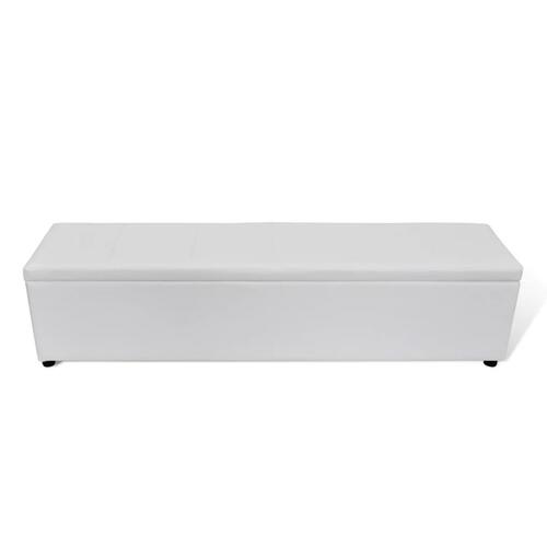 Opbevaringsbænk 178x44x44 cm hvid