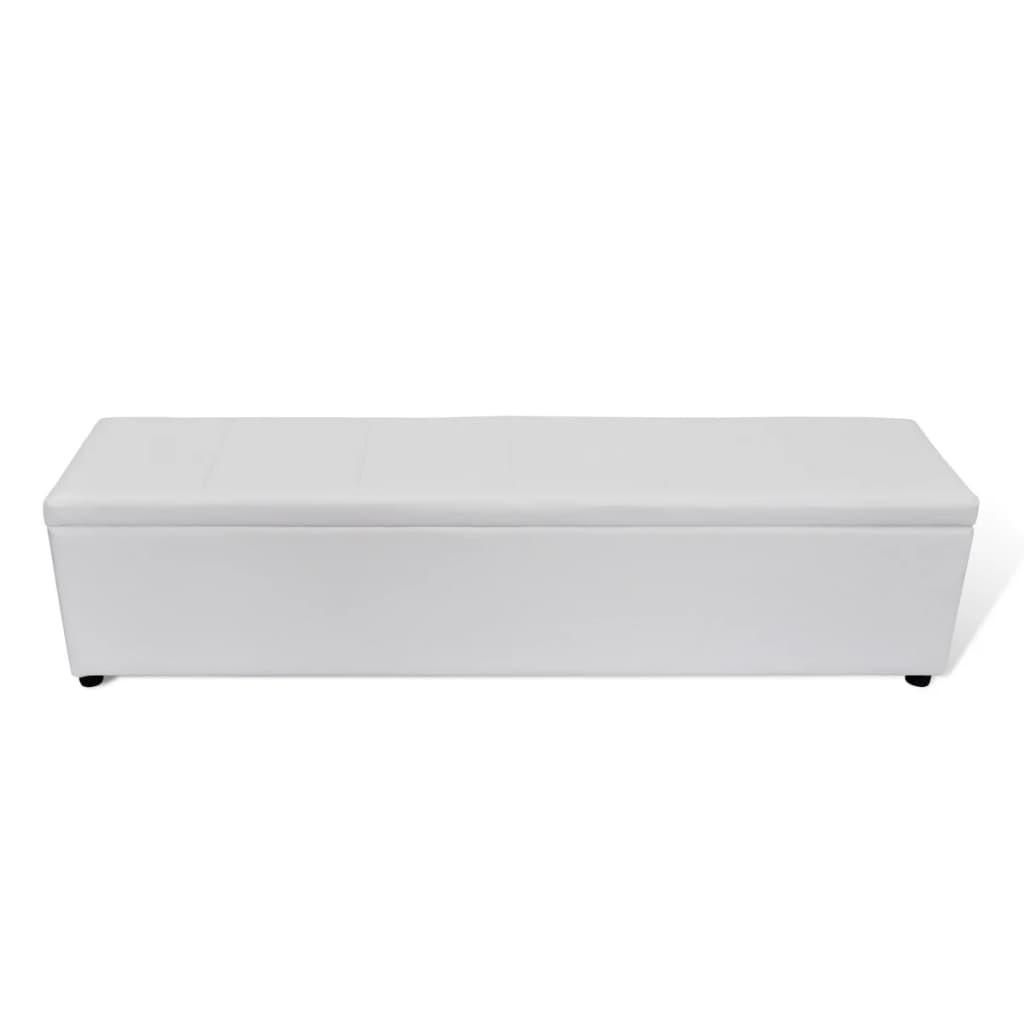 Opbevaringsbænk 178x44x44 cm hvid
