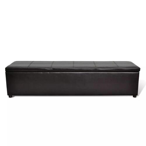 Opbevaringsbænk 168x44x44 cm brun