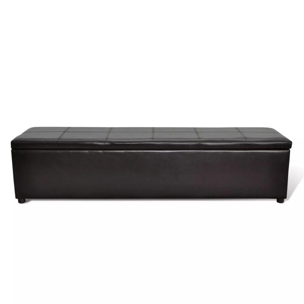 Opbevaringsbænk 168x44x44 cm brun